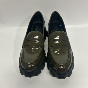 Bar III Olive Green Patent Loafers